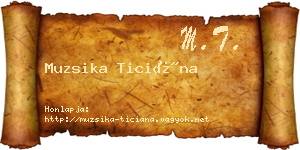 Muzsika Ticiána névjegykártya